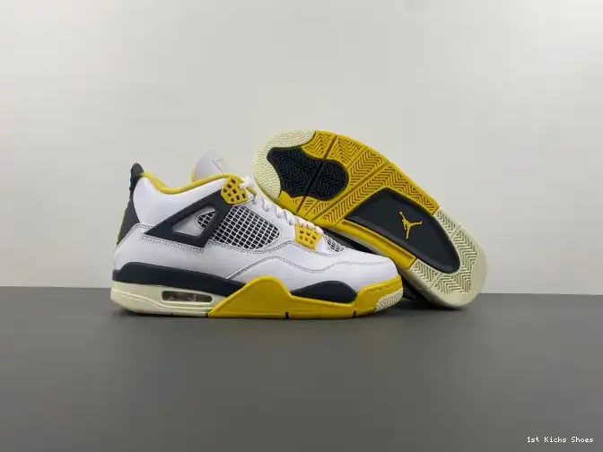 1st Kicks Shoes 4 Sulfur AQ9129-101 Jordan Air Vivid WNNS 0511